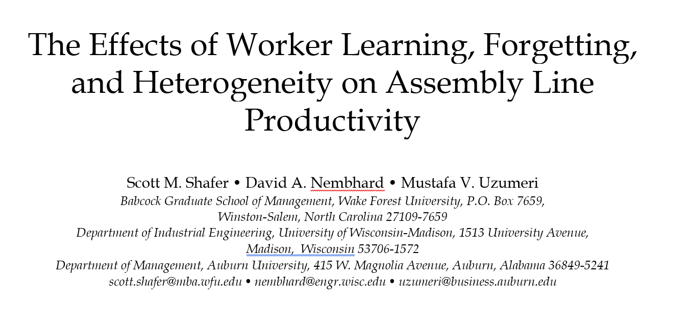 Studying Learning AND Forgetting